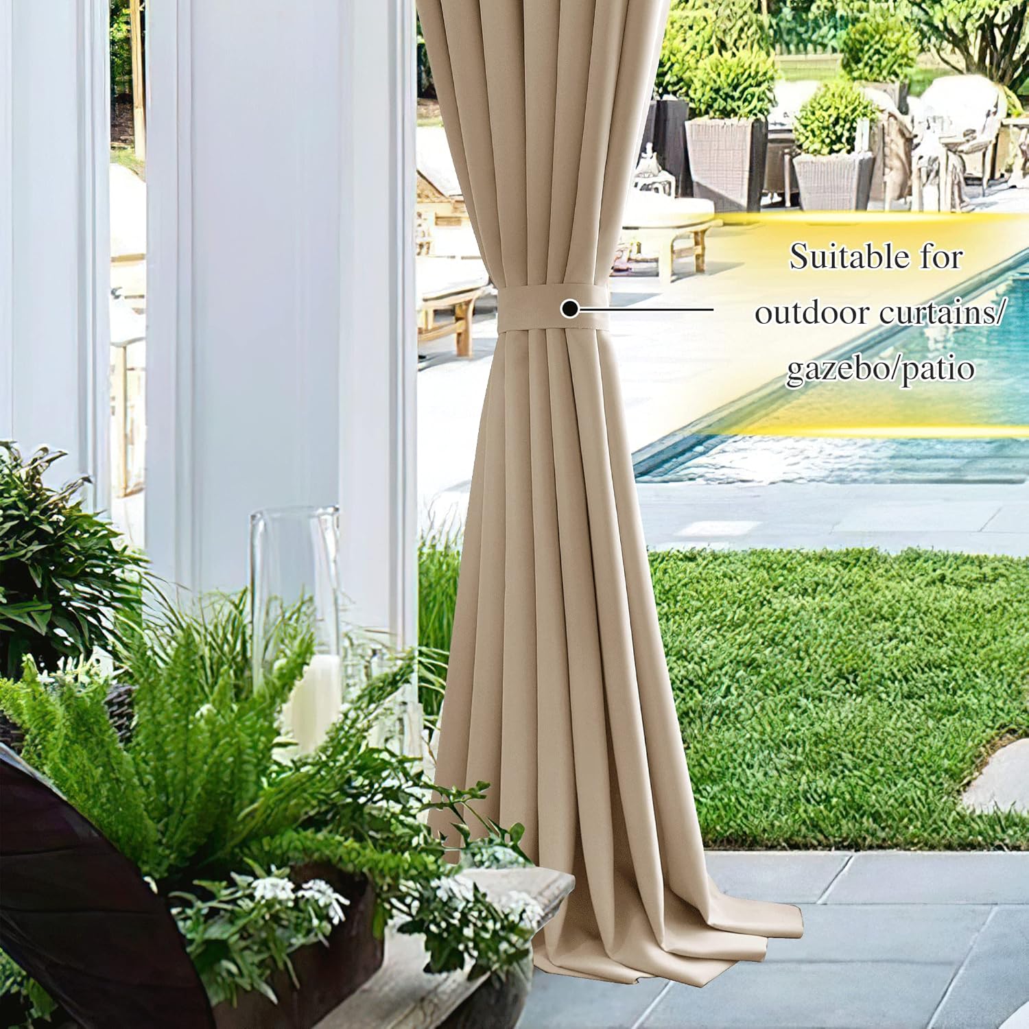 NICETOWN Handmade Curtain Tie Backs Set of 4