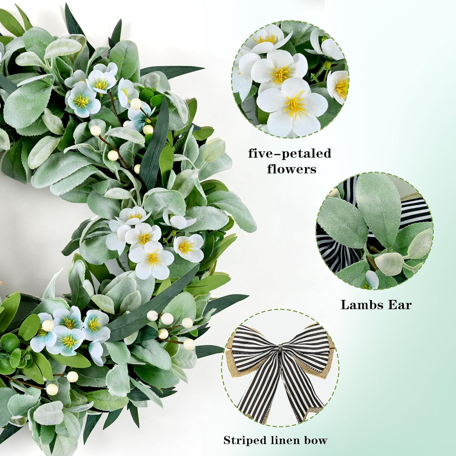Waipfaru Spring Wreath for Front Door