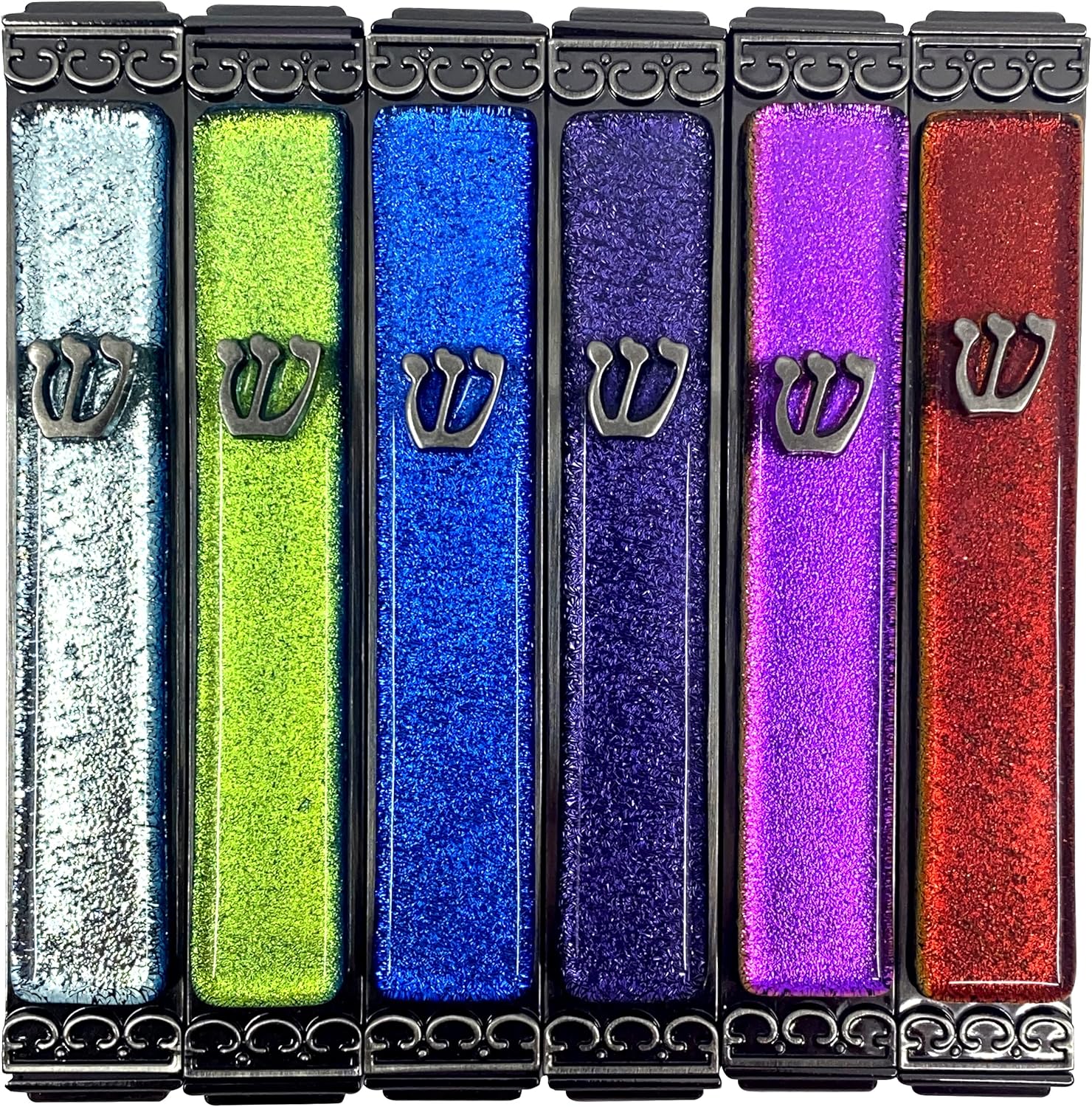 Tamara Baskin Art Glass Shimmering Mezuzah 35 Inch
